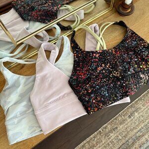 Batch of 3 lululemon sports bras (Size 6)